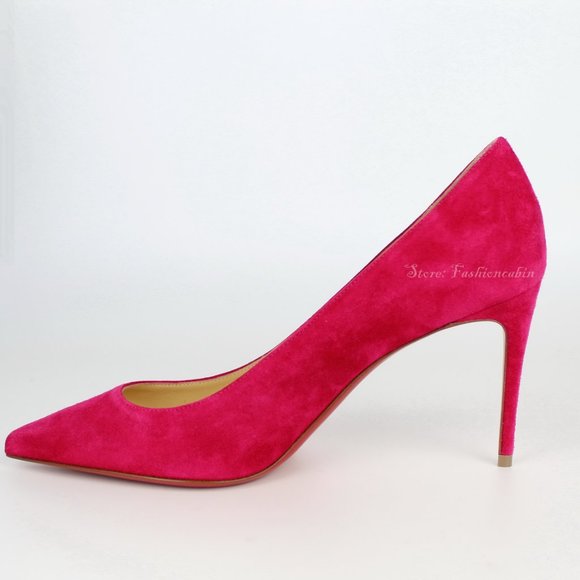 NEW Christian Louboutin Kate Suede Heeled Pump - Picture 6 of 13